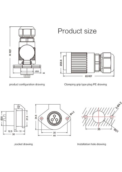 YA-20-C12SX-03-201 12-Pin Su Geçirmez Konnektör - Erkek fiyatları