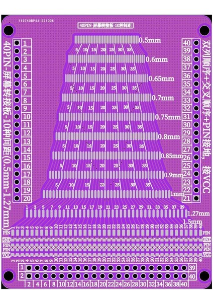 Ffc/fpc 40 Pin 0.5-1mm Dönüştürücü Pcb Kartı