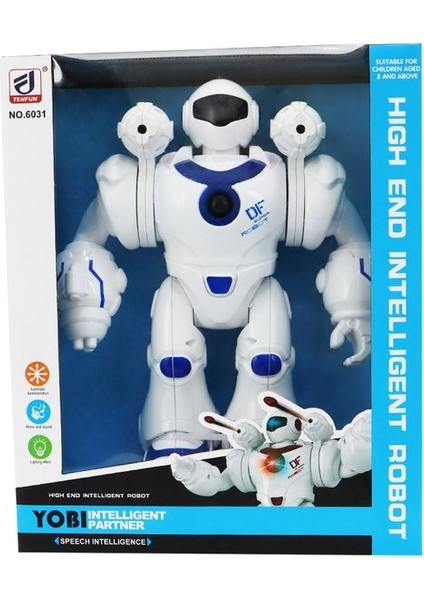 Sesli ve Işıklı Savaş Robotu Mavi
