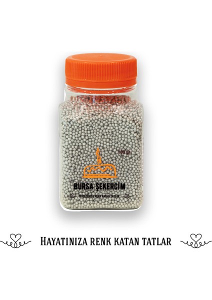 2 mm Gümüş Dekoratif Boncuk Şeker