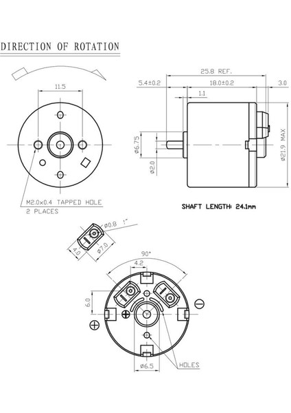 JRF-146VA 3.6V Mini Dc Motor modelleri