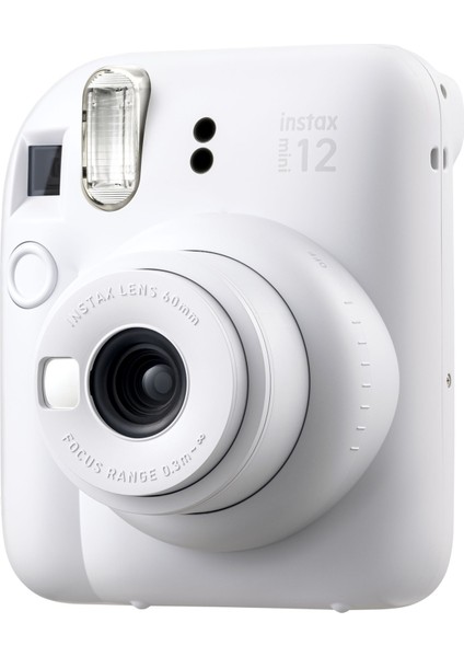 Instax Mini 12 Beyaz Fotoğraf Makinesi-10'lu Film ve Laporta Albüm SETI-FOTSI198-S3-10-LA