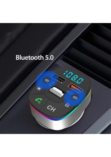 Earldom Bluetooth Usb3.0 Hızlı Şarj Fm Transmitter Araç Çakmaklık Şarj Aleti