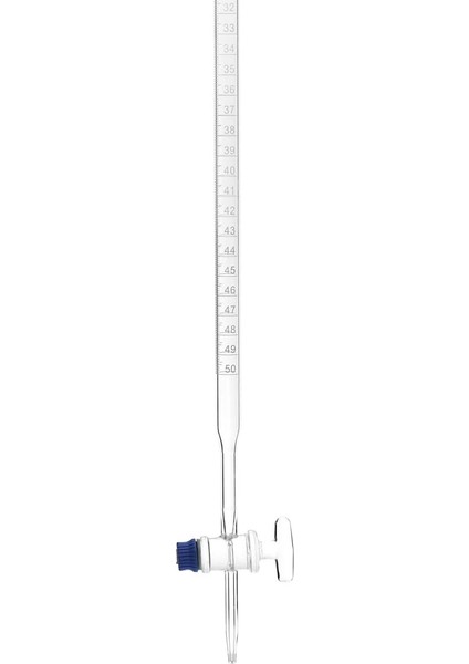 Cam Büret 50 mL - 0.10 mL Taksimat - Cam Musluklu