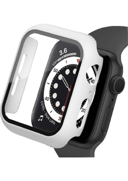Apple Watch 8 45MM Sense Kasa ve Ekran Koruyucu Beyaz