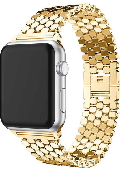 Apple Watch 42-44-45-49MM Uyumlu Metal Strap Luxury Petek Kordon-Kayış