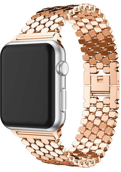 Apple Watch 38-40-41MM Uyumlu Metal Strap Luxury Petek Kordon-Kayış