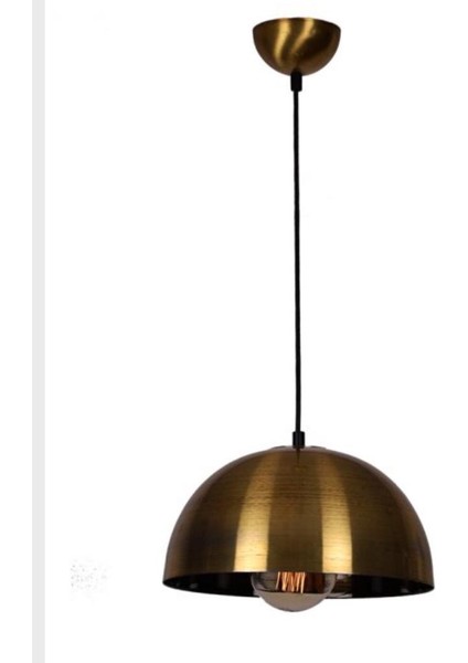 Retro Metal Dekoratif Eskitme Kaplama Rustik Tekli Sarkıt Avize Çap 30 cm