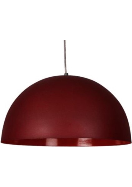 Dylight Retro Metal Dekoratif Rustik Bordo Tekli Sarkıt Avize Çap 40 cm