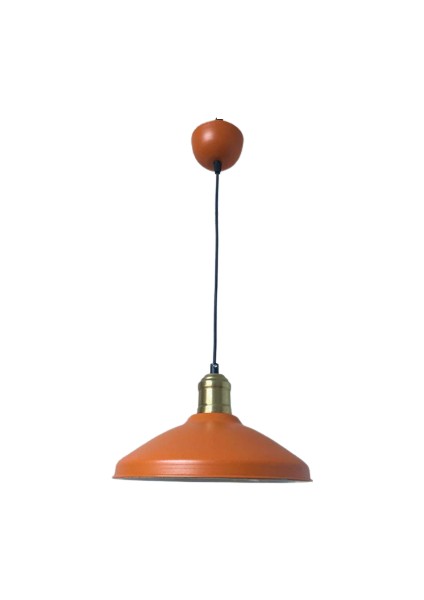 Retro Metal Rustik Dekoratif Turuncu Tekli Sarkıt Avize Çap:25 cm