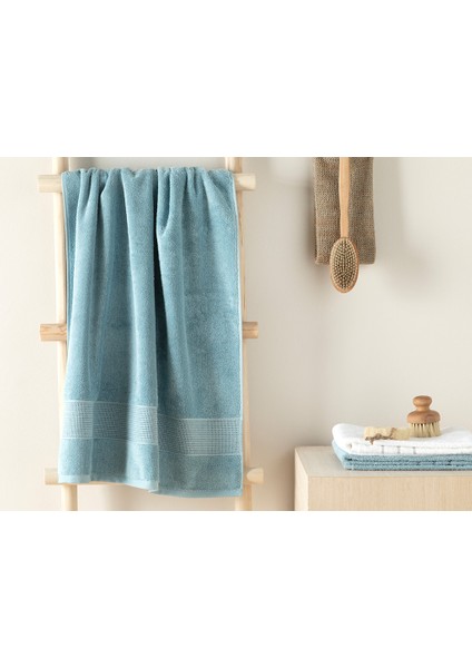Delu x e Low Twist Low Twist Banyo Havlusu 70 x 140 cm Mavi