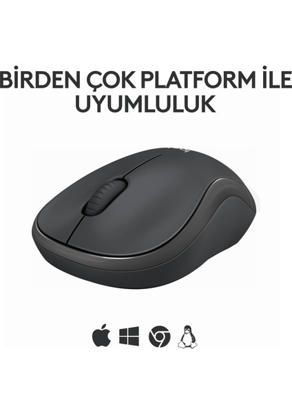 M240 Sessiz Kompakt Kablosuz Bluetooth Mouse - Siyah