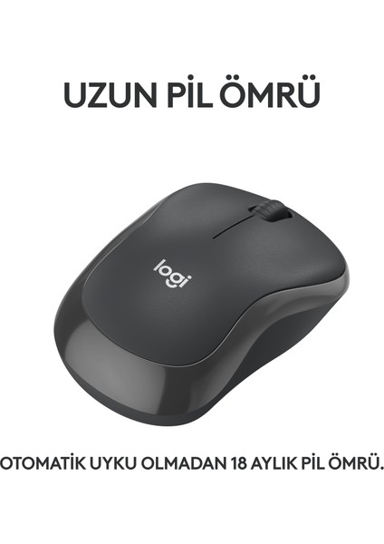 M240 Sessiz Kompakt Kablosuz Bluetooth Mouse - Siyah