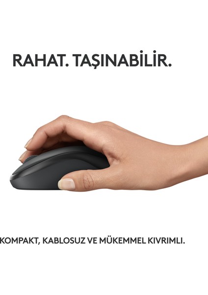 M240 Sessiz Kompakt Kablosuz Bluetooth Mouse - Siyah