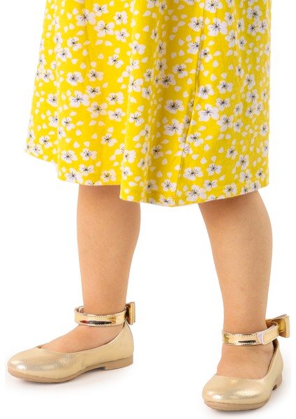 Cırtlı Kız Çocuk Fiyonklu Babet Ayakkabı Ege 205 Vakko Bilekten Bağlamalı modelleri