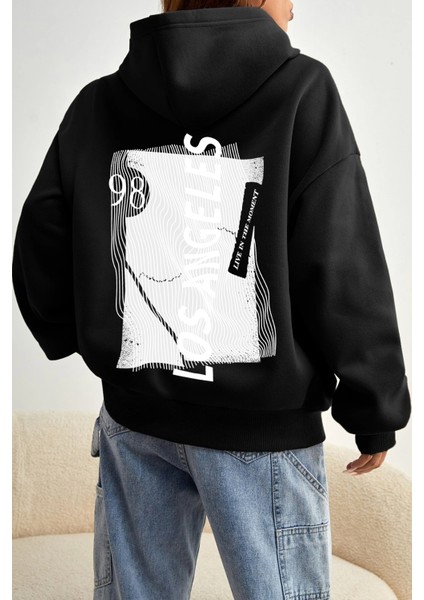 Only Trendwear Oversize Live In The Moment Baskılı Sweatshirt