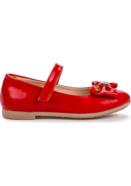 Cırtlı Fiyonklu Kız Çocuk Babet Ayakkabı Ege 201 Rugan indirimleri