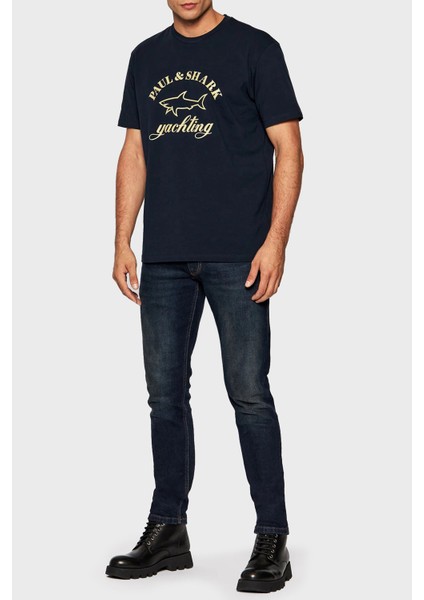 Baskılı Bisiklet Yaka Pamuk Regular Fit T Shirt Erkek 11311628 130