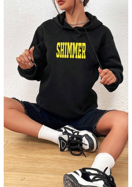 Only Trendwear Oversize Shimmer Baskılı Sweatshirt