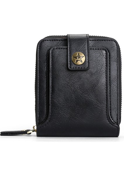Erkek Kısa Moda Vintage Çok Işlevli Cüzdan (Yurt Dışından)