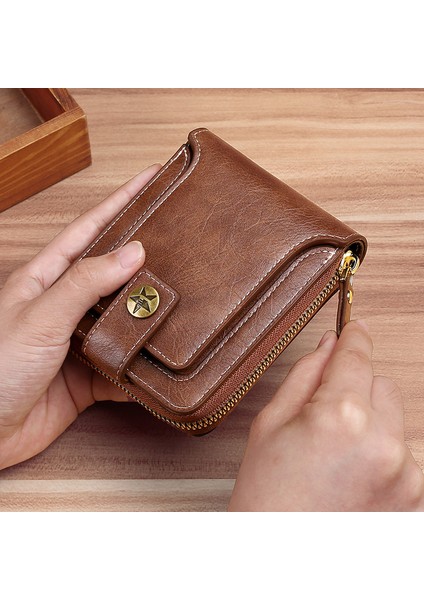 Erkek Kısa Moda Vintage Çok Işlevli Cüzdan (Yurt Dışından) fırsatları