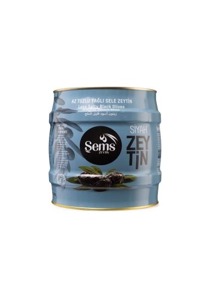 Yağlı Siyah Sele Zeytin 2 kg 261-290 Kalibre (3'lü Eko Paket)