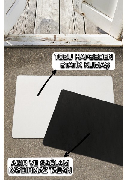 Stoff 40 x 60 cm Özel Tasarım Iç ve Dış Pvc Kapı Önü Paspasları