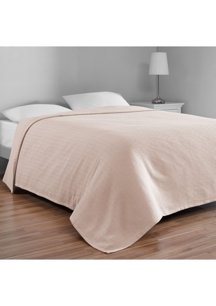Serenity Pike Serisi - Çift Kişilik 200 x 230 Reno Desenli Açık Pembe
