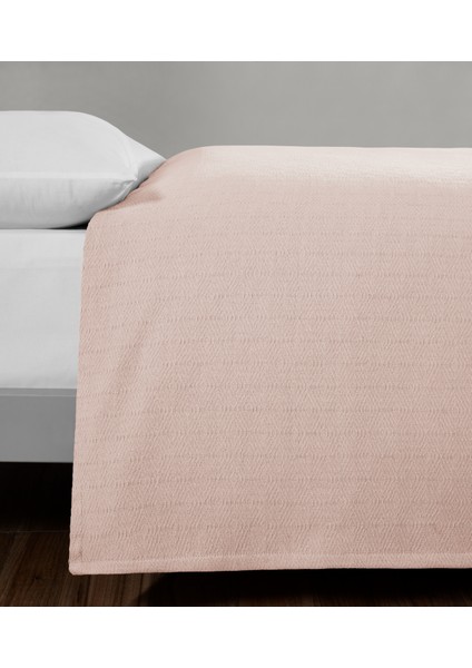Serenity Pike Serisi - Çift Kişilik 200 x 230 Reno Desenli Açık Pembe