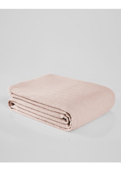 Serenity Pike Serisi - Çift Kişilik 200 x 230 Reno Desenli Açık Pembe