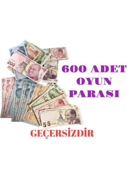 Aykar Hediyelik 600 Adet Geçersiz Eğlence Oyun Parası