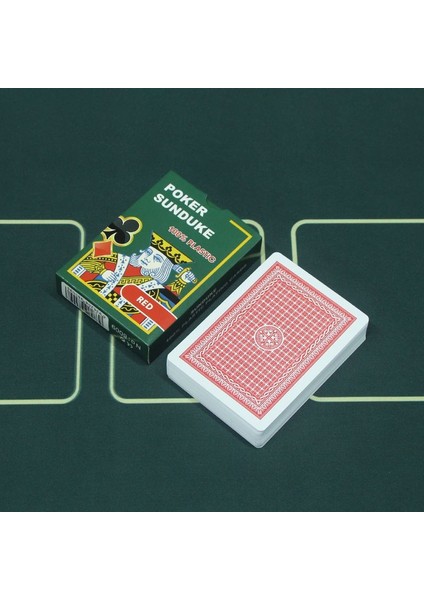 Kırmızı Plastik Su Geçirmez Iskambil Poker Oyun Kağıdı CIN444KR fiyatları