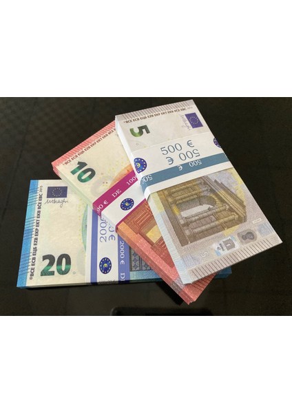 Aykar Hediyelik Yeni 300 Adet Euro 5-10 ve 20 Euro Geçersiz Para Eğlence Parası