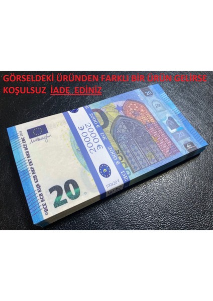 Aykar Hediyelik 300 Adet 20 Euro Geçersiz Sahte