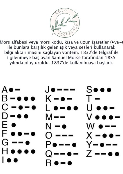 AidaAstrid Hematit Doğal Taşlı Mors Alfabesi Bileklik Tekli Sevgili Bilekliği Gümüş Renk Hediye Kutulu fırsatları