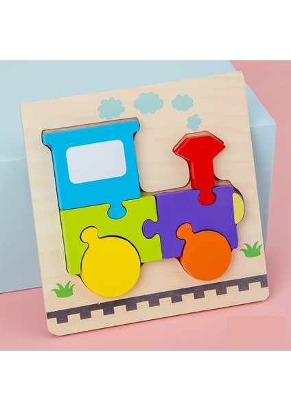 Erken Eğitim Bebek Bebek Oyuncak Hayvan Bilmecenin Eğitici Oyuncaklar Çocuklar Için Kalınlaşmış Ahşap 3D Üç Boyutlu Bilmecenin (Yurt Dışından)
