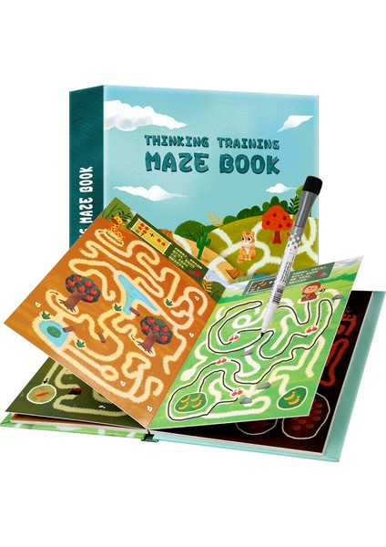 Labirent Kitap Oyuncak Düşünme Mantık Bulmaca Kitabı (Yurt Dışından)