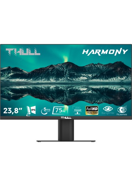 Harmony TH-HMY238F 23,8" 5ms 75Hz Freesync Fhd (Hdmı+Vga) IPS Frameless Flat LED Monitör