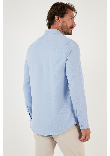 Pamuk Karışımlı Uzun Kollu Slim Fit Gömlek Erkek Gömlek CF23S7493 indirimleri