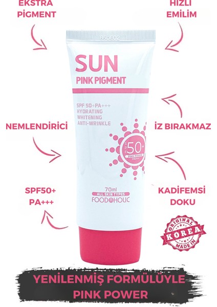 Pinkpower Adenozin Içeren Yapışkan His Bırakmayan SPF50 Pa Uva/uvb Güneş Kremi 70ML