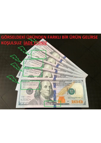 Aykar Hediyelik 500 Addet 100 Dolar Geçersiz Düğün Dizi Film Paraları