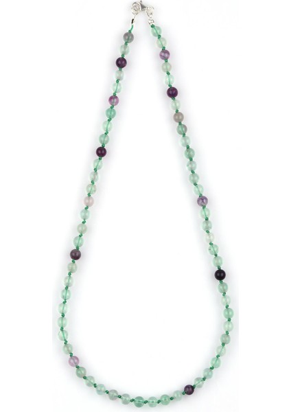 Florit Doğal Taş 6 mm Düğümlü Kolye