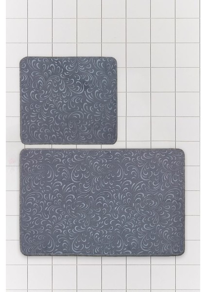 Embos Füme 2li Banyo Halısı Paspası