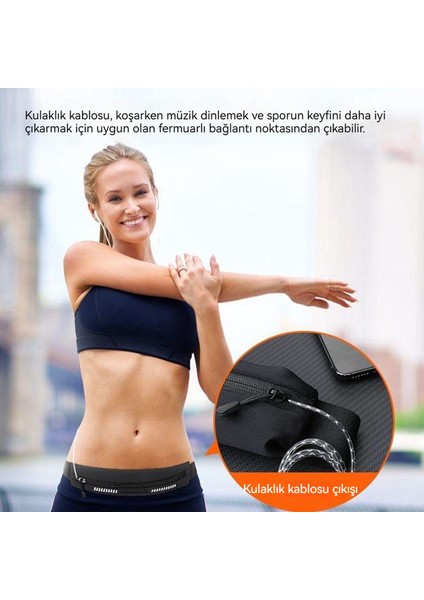 Yüksek Elastik Koşu Spor Görünmez Bel Çantası (Yurt Dışından)