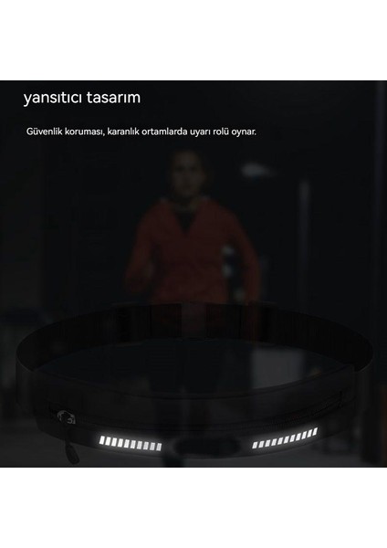 Yüksek Elastik Koşu Spor Görünmez Bel Çantası (Yurt Dışından)