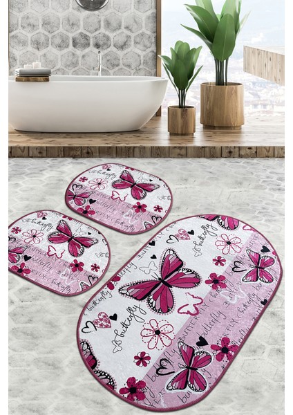 Danous Banyo Halısı Djt 3 Lü Set