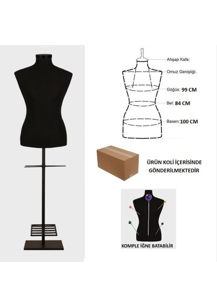 Iğne Batabilen Erkek Terzi Mankeni