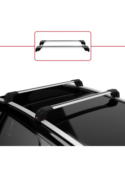 Dacia Lodgy 2012-2022 Arası ile Uyumlu Ace-2 Ara Atkı Tavan Barı Gri