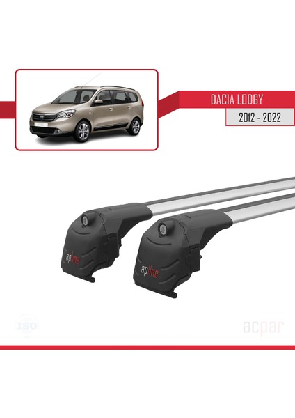 Dacia Lodgy 2012-2022 Arası ile Uyumlu Ace-2 Ara Atkı Tavan Barı Gri