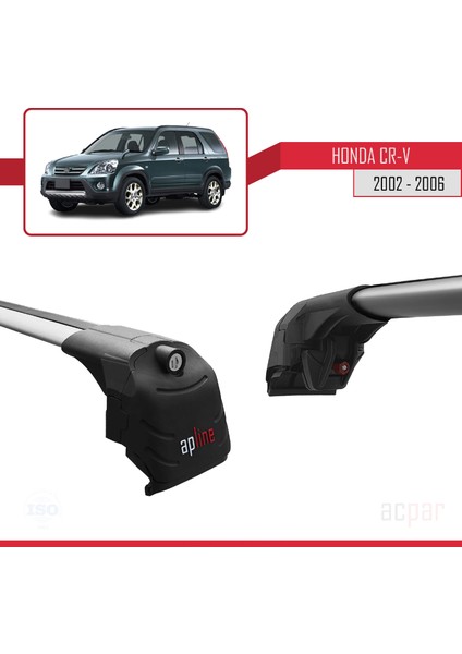 Honda Cr-V 2002-2006 Arası ile Uyumlu Ace-2 Ara Atkı Tavan Barı Gri